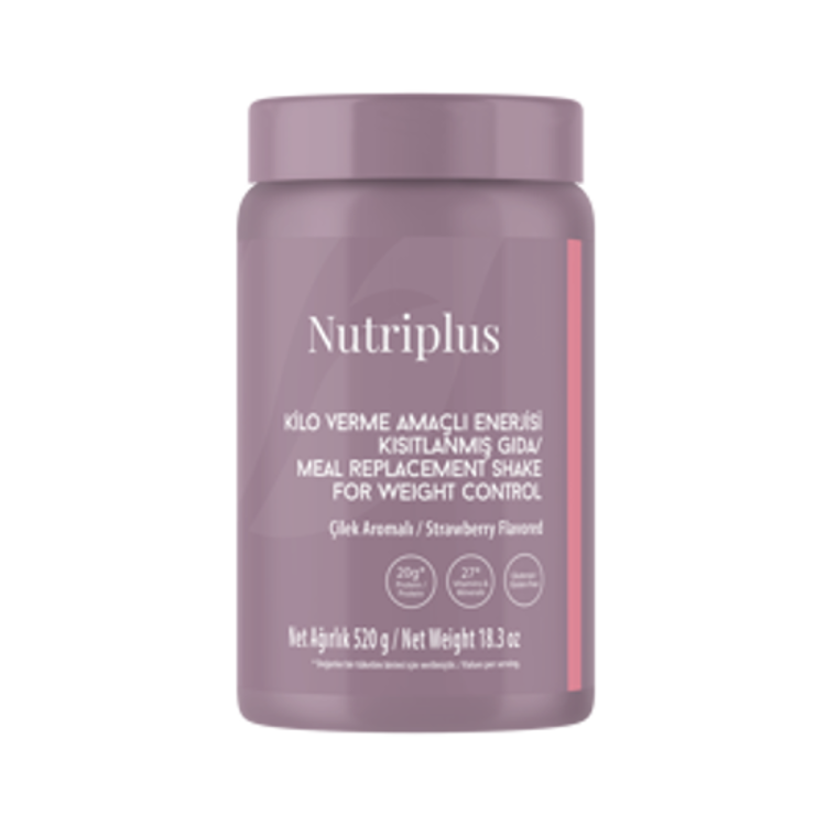 image of Коктейль для контролю ваги зі смаком полуниці Nutriplus, 520 г
