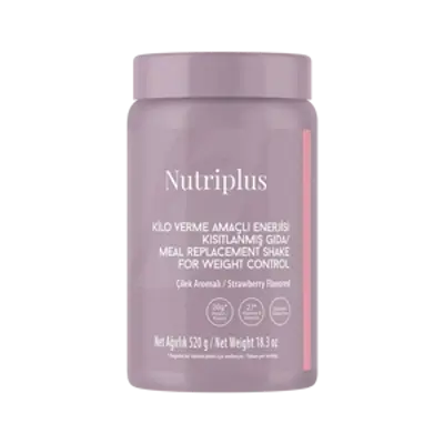 image of Дієтична добавка Коктейль для контролю ваги Nutriplus зі смаком полуниці, 520 г