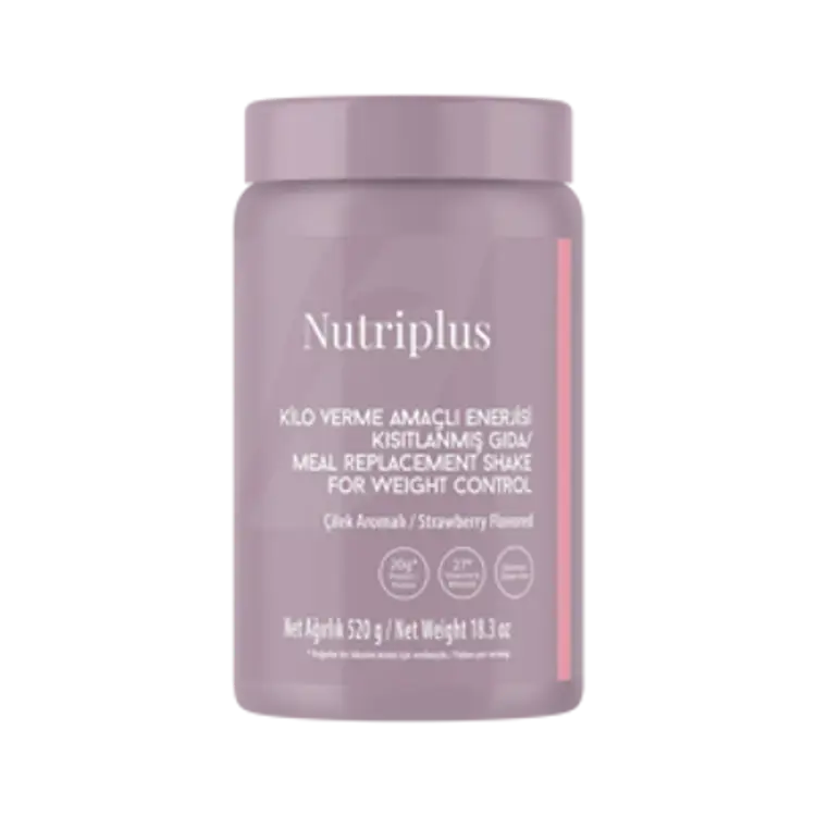 image of Дієтична добавка Коктейль для контролю ваги Nutriplus зі смаком полуниці, 520 г