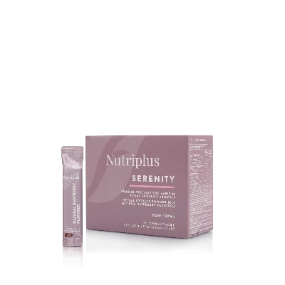image of Cуміш екстракту трав з натуральним чаєм з ароматом малини Nutriplus, 30 стіків
