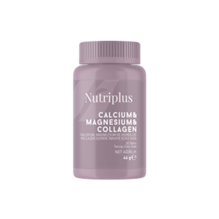 image of Дієтична добавка "Кальцій, Магній, Колаген" Nutriplus, 30 шт