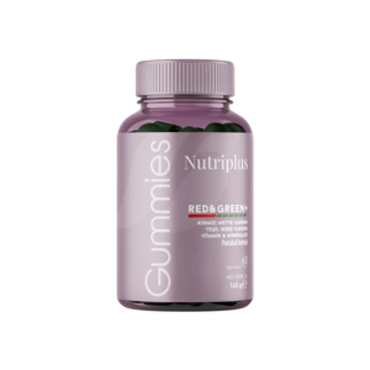 image of Дієтична добавка Желейні вітаміни Red+Green Nutriplus, 60 шт