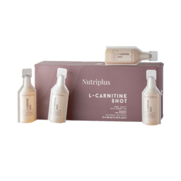 image of Дієтична добавка Напій L-карнітин з екстрактом зеленого чаю Nutriplus, 12 шт