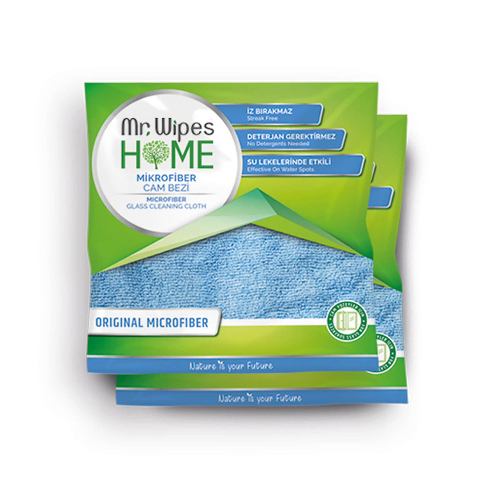 image of Серветка з мікрофібри для дзеркал та скла Mr.Wipes