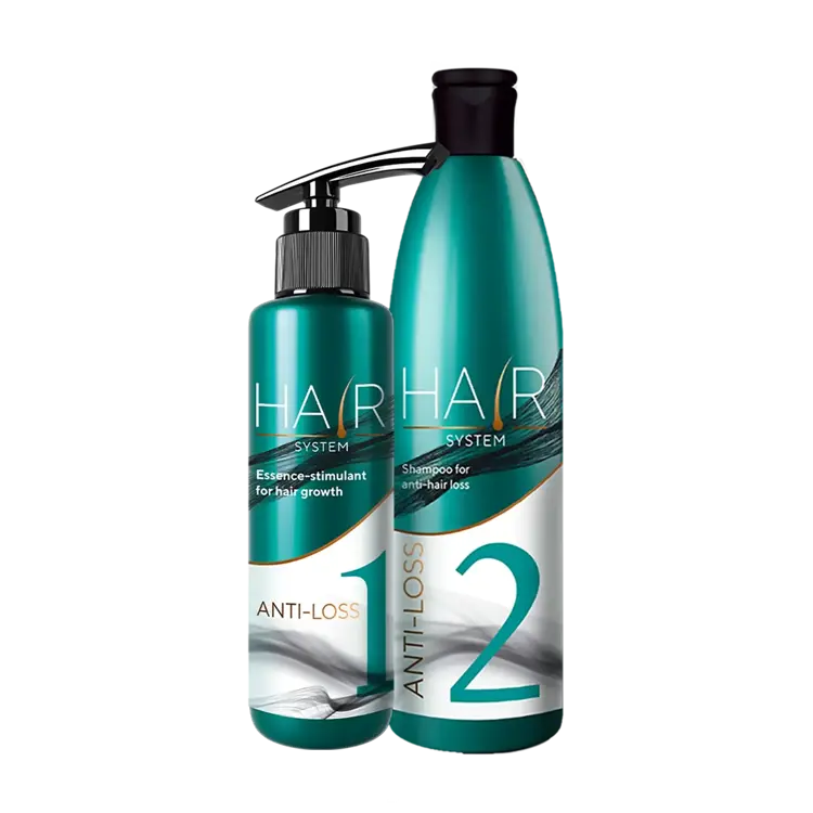 image of Засоби проти випадіння волосся HAIR SYSTEM. Крок 1+2