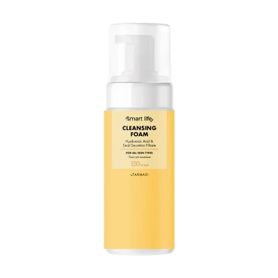 image of Пінка для вмивання з гіалуроновою кислотою та фільтратом секреції равлика Smart Life для всіх типів шкіри, 150 мл