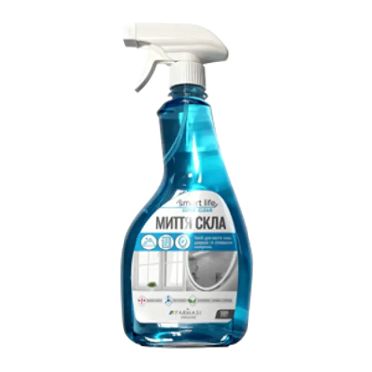 image of Засіб для миття скла, дзеркал та глянцевих поверхонь Smart Life, 500 мл